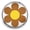 Brown, variant on Snap Jewelry 18MM Blue Simple Flower Ginger Charm Button