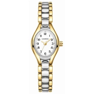 AL0519-05 Gold/White Leather Strap Watch by Antoneli for  display picture 3