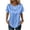 Blue, variant on Women's Gray Satin Blouse with Polka Dots, Crew Neck Dolman Sleeve Silk-Like Top, Casual Summer Fashion T-Shirt, Elegant Tee