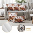 thumbnail image 6 of Fall Red Truck Outdoor Waterproof Pillow Covers, Thanksgiving Sunflower Turkey Maple Leaf Autumn Decorative Square Throw Pillowcase Sofa Cushion Sham for Patio/Couch/Chair, 24"x24" 2 Pack, 6 of 8