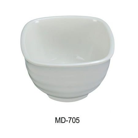 

5 in. 16 oz Milando Square Bowl - Melamine White - Pack of 48
