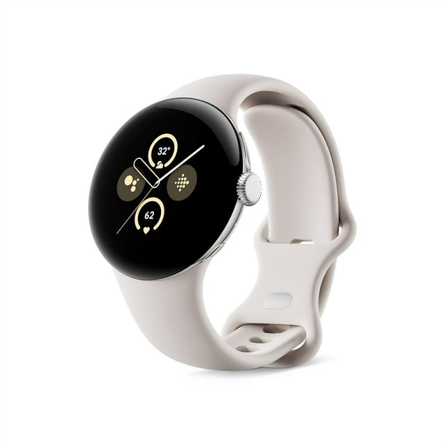 Refurbished (Excellent) - Google Pixel Watch 2 (GPS) 40mm Silver Aluminum Case with Porcelain Active Band