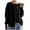 Black, variant on Oversized Cotton Crewneck Sweatshirts Pocket Drop Shoulder Long Sleeve Tops Womens Lightweight Casual Pullovers (XL, White)
