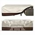 thumbnail image 3 of Vailge Waterproof Patio Furniture Set Cover With Padded Handles, Patio/Outdoor Table Cover, Patio/Outdoor Dining Rectangular Table Chairs Cover Small,Beige & Brown, 3 of 4