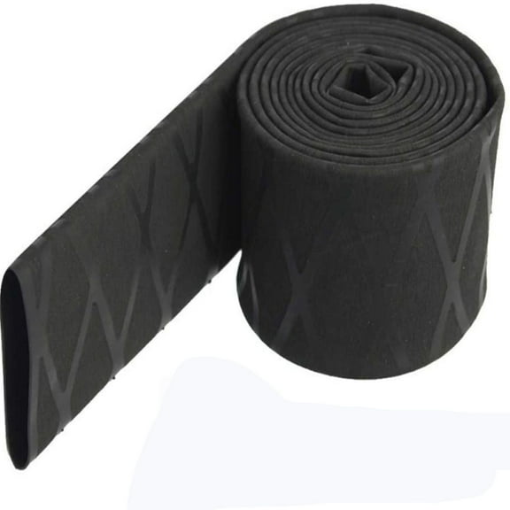 30mm Heat Shrink Tubing Black Heat Shrink Tube, Wire Shrink Wrap Suitable for Fishing Rod Handle with Non-slip, Insulation Durable Heat Shrinkable Tube, Length 39.37inch, Black