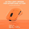 thumbnail image 4 of ATTACK SHARK x AJAZZ AJ159 APEX PAW3950 Triple Mode Gaming Mouse 8K Magnetic Charging Dock with Color Display Bluetooth/2.4G Wireless/Wired-Orange, 4 of 9