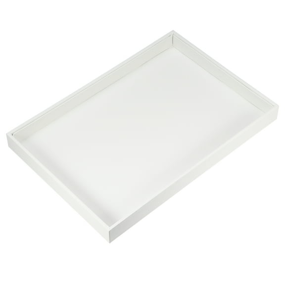 Unique Bargains PU Leather Stackable Jewelry Tray Jewelry Drawer Showcase Jewelry Holder for Bracelets Earrings White