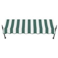 thumbnail image 2 of Awntech 5.375 ft New Orleans Fixed Awning Acrylic Fabric, Forest/White Stripe, 2 of 2
