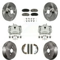 thumbnail image 1 of Transit Auto Front Rear Disc Brake Caliper Rotors Drums Ceramic Pads Kit (8Pc) for Car Toyota Yaris KC8-101297C, 1 of 11