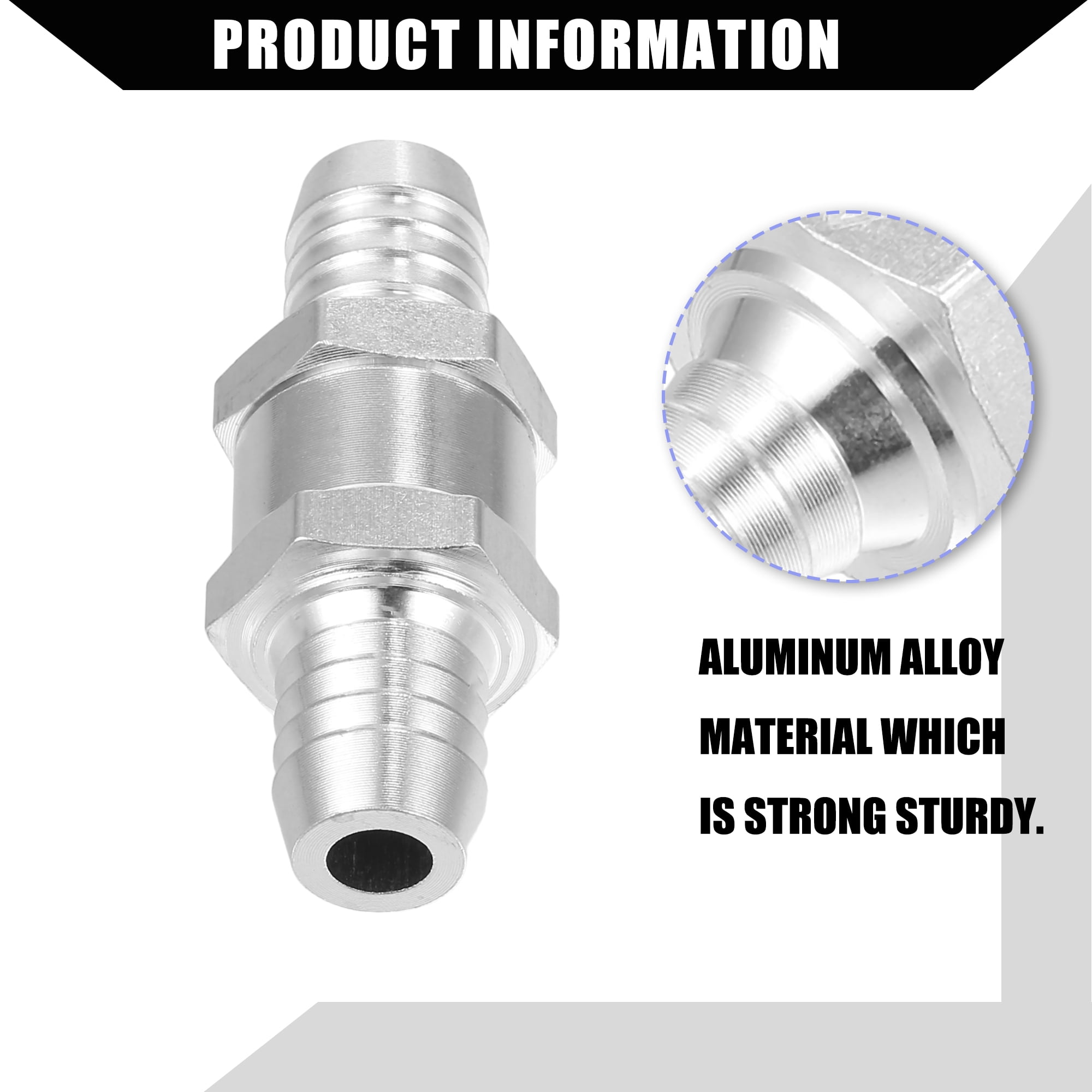 Unique Bargains Fuel Line Check Valve / One Way Check Valve for Fuel Systems OD 0.63"