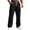 200#Black, variant on Men's Corduroy Utility Pants Relaxed Fit Pockets Casual Outdoor Cargo Trousers Travel Workwear