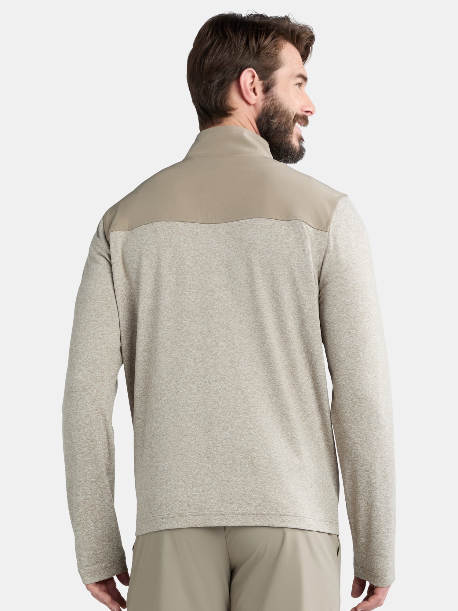 Athletic Works Men’s & Big Men’s Mixed Media Zip Jacket, Sizes S-3XL