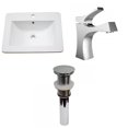 thumbnail image 1 of American Imaginations 21-in. W 1 Hole Ceramic Top Set In White Color - Drain Incl. AI-32843, 1 of 9