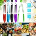 thumbnail image 4 of Visen Heat Resistant Non-Stick Silicone Mini Kitchen Tongs (5 Count), 4 of 7