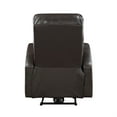 thumbnail image 4 of Rica 38 Inch Power Recliner Chair- Plush Brown Faux Leather- Foam Cushions, 4 of 6