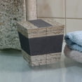 thumbnail image 3 of nu steel Rustic, made of cement Bathroom Vanity Countertop Storage Organizer Canister Jar for Cotton Swabs, Rounds, Balls, Makeup Sponges, Bath Salts - Antique Stone, 3 of 6