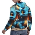 thumbnail image 6 of Fotbe Men's Hoodie with Adorable Blue Baby Dragon Pattern - Kangaroo Pocket Pullover Hooded Sweatshirt, Perfect for Daily Wear, Travel, and Home-4X-Large, 6 of 7