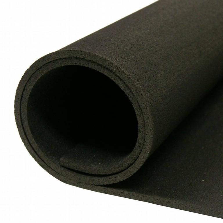 Rubber Cal Treadmill Mat Black 3/16-Inch x 4 x 7.5-Feet