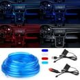 thumbnail image 2 of Liwarace Car Auto Interior Atmosphere Wire Strip Light LED Decoration Lamp Accessories, 2 of 10