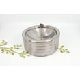 thumbnail image 5 of Grooved Silver Stainless Steel Classic Metal Ashtray with a Lid cover for Cigarettes Outdoor Patio Indoor, 5 of 7