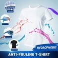 thumbnail image 3 of SPRING PARK Solid Color Unisex Magic Anti-Dirty Waterproof Quick Dry Top Short Sleeve T-Shirt, 3 of 7