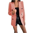 thumbnail image 2 of Turilly Womens Jackets Ladies Women Thin Button Long Sleeve Tops Blouse Shirt Spring Models Solid Small Suit Top, 2 of 9