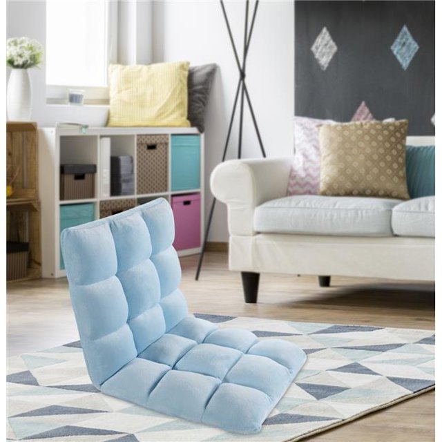 FRC2746-US Literie de Luxe Urban Microfibre Moderne Contemporain Fauteuil Inclinable Matelassé - Bleu