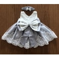 thumbnail image 3 of 2pcs Newborn Baby Girl Dress Lace Princess Tutu Dress Birthday Holiday Party Dress + Headband Outfits 0-24M, 3 of 3