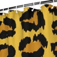 thumbnail image 3 of Yellow and Black Of Leopard Print Shower Curtain 84"x72" ,Bathroom Decorative Shower Curtains Set with 12 Hooks,Modern Waterproof Washable Shower Curtain, 3 of 6