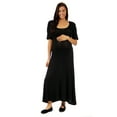 thumbnail image 3 of 24-7 Comfort Apparel Women's Maternity Elbow Maxi Dress, 3 of 8