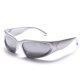 thumbnail image 2 of Silver Mens Women Sunglasses Sport Uv400 Shade Glasses Y2k Steampunk Goggles zhangyuxiang LED, 2 of 2