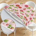 thumbnail image 6 of Pioneer Flower Floral Print Pattern Round Fitted Tablecloth with Elastic Edge, Waterproof Dining Table Cover for Indoor Outdoor Camping and Daily Use, 6 of 6