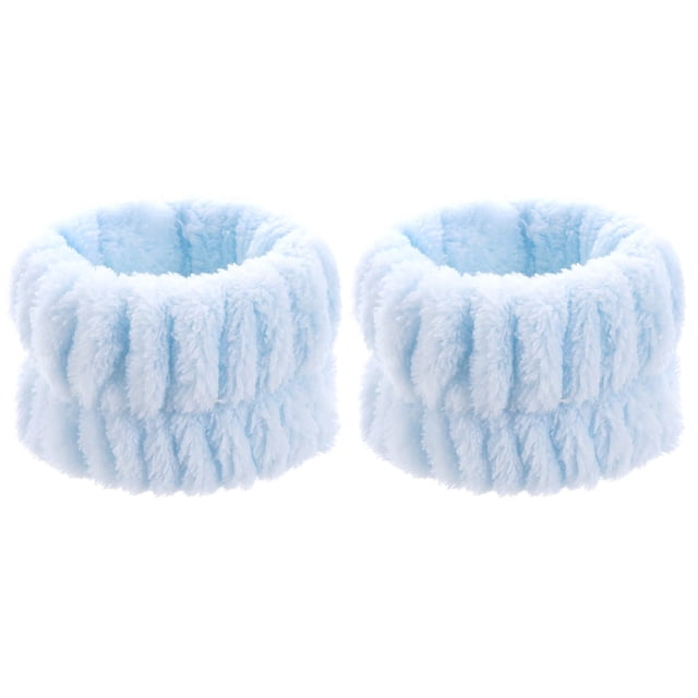 2 piezas de pulseras para lavarse la cara Banda de lavado de spa Toallas de muñeca de microfibra para lavarse la cara Maquillaje Cuidado de la piel Yoga Deporte