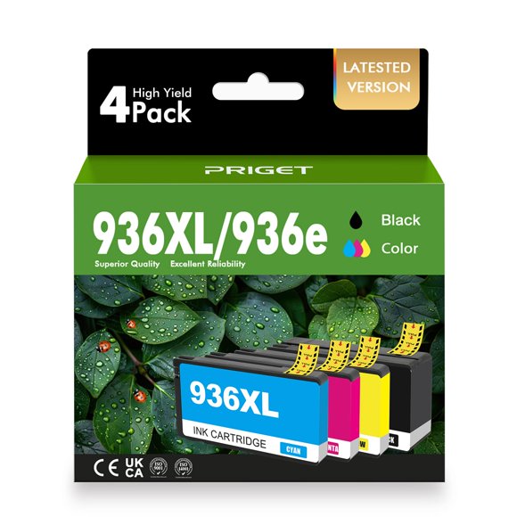 Cartuchos de tinta PRIGET 936XL negro y color, paquete combinado