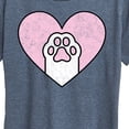 thumbnail image 3 of Instant Message - Cat Paw Heart - Women's Short Sleeve Graphic T-Shirt, 3 of 6