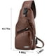 thumbnail image 3 of Bolsa bandolera de cuero para hombres y mujeres - Mochila bandolera con puerto USB para senderismo, acampada y viajes al aire libre - negra, caqui, marrón, 3 of 6