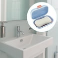 thumbnail image 2 of Unique Bargains 1 Pc Soap Dish Portable Soap Holder for Bathroom Blue, 2 of 6