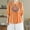 Orange, variant on Hvot&aat Women's Ethnic Style Embroidered Tops 3/4 Lantern Sleeve Button Down Linen Blouse Loose Pleated Flowy Hem Shirts