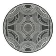 thumbnail image 2 of Unique Loom Outdoor Traditional Collection Area Rug - Deco (10' Round Black and White), 2 of 6