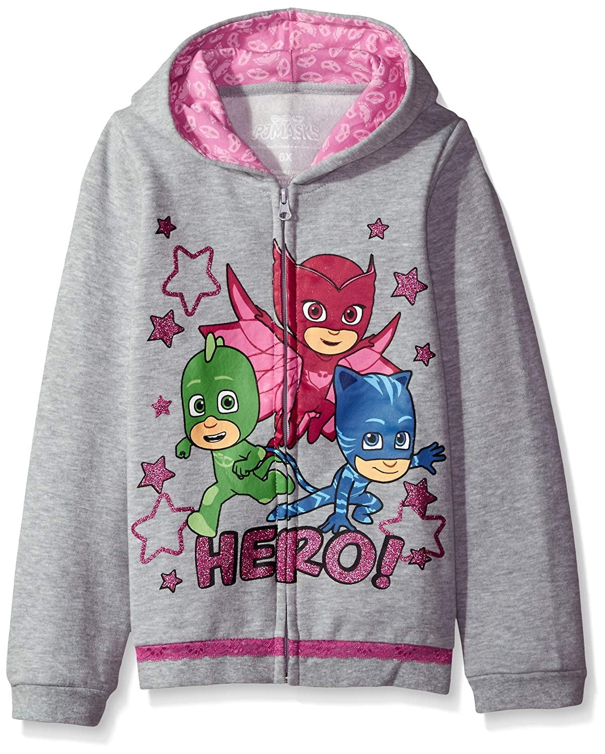 PJMASKS PJ Masks Girls' Icon Print Zip up Hoodie