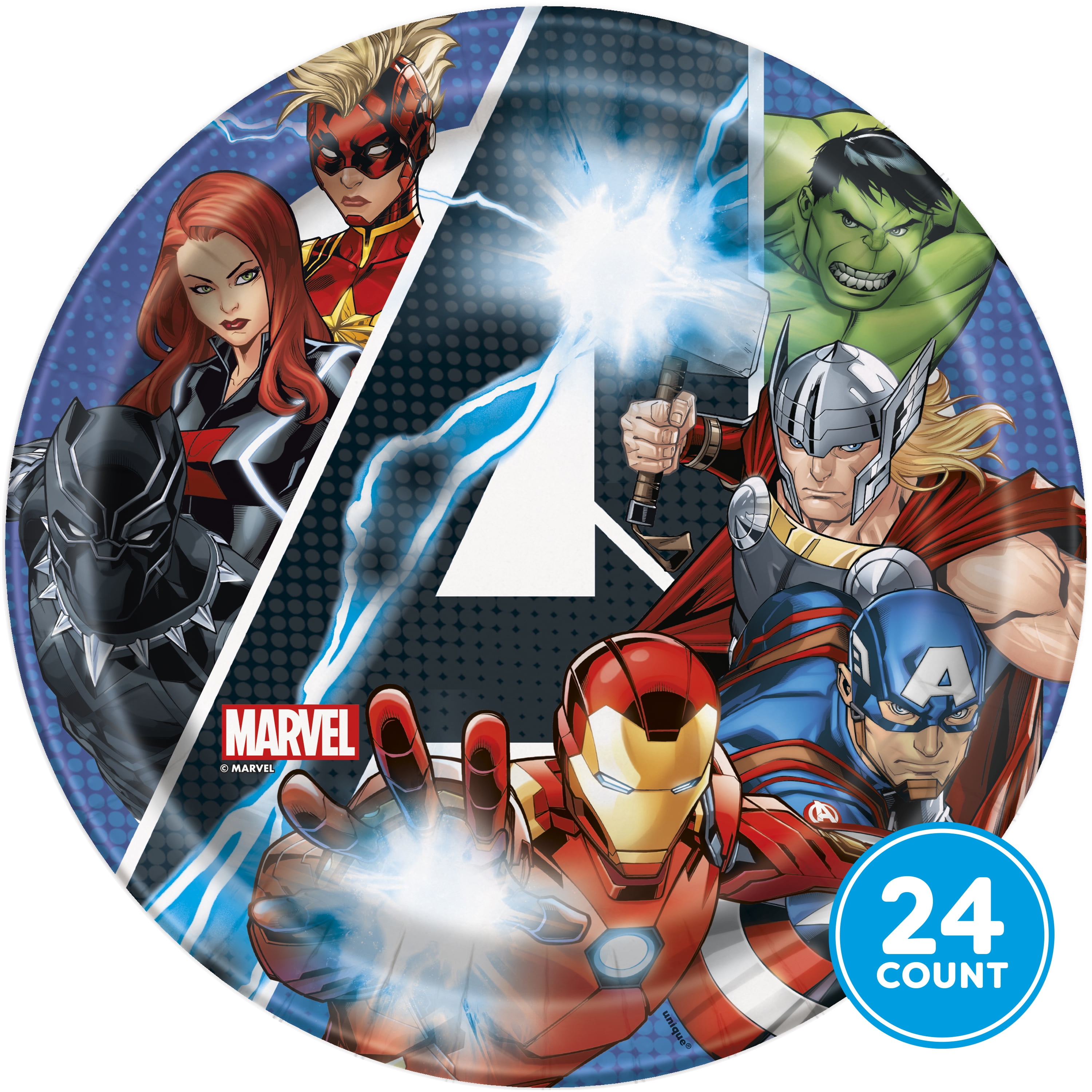 ~ Party Supplies AVENGERS Powers Unite CAPTAIN AMERICA SMALL PAPER PLATES 8