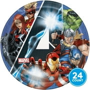 Unique Industries Avengers Birthday Paper Dinner Plates, 9 in, 24 Count