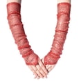 thumbnail image 4 of Girls' Boys' Adults' Bridal Gloves Stretchy Red Fingerless Over Elbow Dancing Hallowmas Opera Long Gloves, 4 of 4