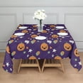 thumbnail image 3 of Cute Halloween Icons Pattern Square Tablecloth,Waterproof Square Table Cover,Wipeable Spillproof Washable Table Cover for Home Kitchen Party Decor 42"X42"(107x107cm), 3 of 6