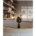 Frog-on-Lily-Pad Lamp Finial Antique Brass, 2.4