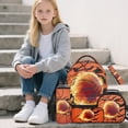 thumbnail image 2 of Uorisanigo 5 Pcs Kids Backpack Set Lightweight Large School Bag with Lunch Bag Pencil Case Water Bottle Sleeve Keychain Adjustable Padded Straps for Ages 5-15 School Travel Camping Basketball Flame, 2 of 7