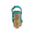 thumbnail image 2 of BLISSFUL STEP Women's Sandals Platform Heels Ankle Strap Wedges Sandals Lake Green 5.5, 2 of 7