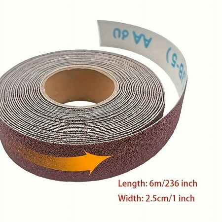 

1 Inch Emery Cloth Roll Abrasive Sandpaper Rolls Assorted Sand Paper With Dispenser For Woodworking Automotive Metal Polishing 80 100 120 150 240 320 400 600 Grits Per Roll 6 Meters