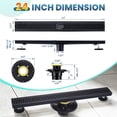 thumbnail image 6 of Wowow 24 Inch Shower Linear Drain, 304 Stainless Steel Shower Floor Drain with Grate Removable, Rectangular Floor Drain with Accessories, 6 of 7