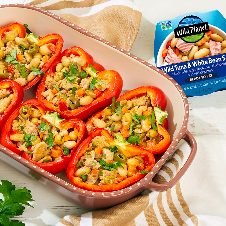 Pack of 12, Wild Planet Wild Tuna & White Bean Salad Ready-To-Eat Meal, 5.6 oz